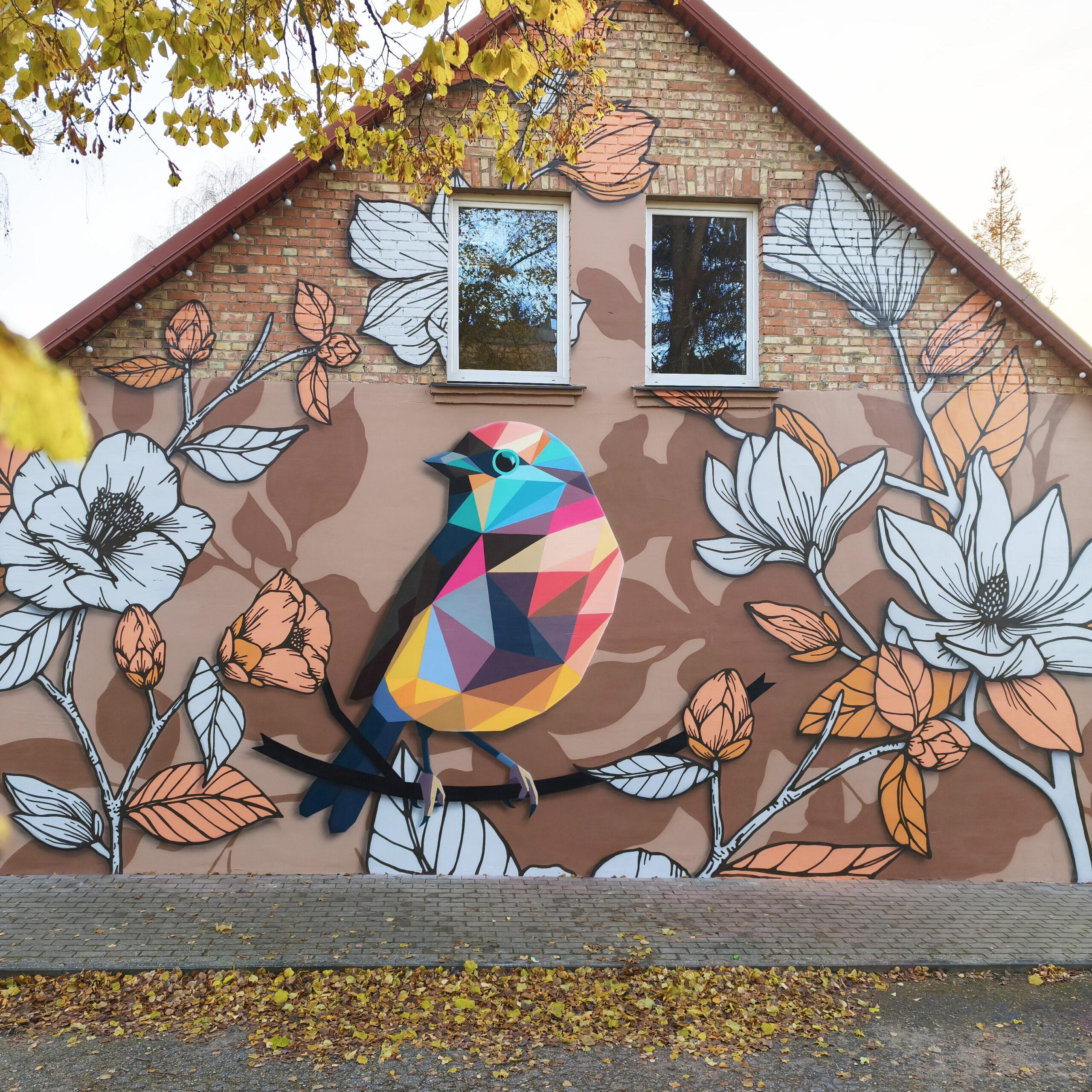 Liubavas piešinys ant sienos