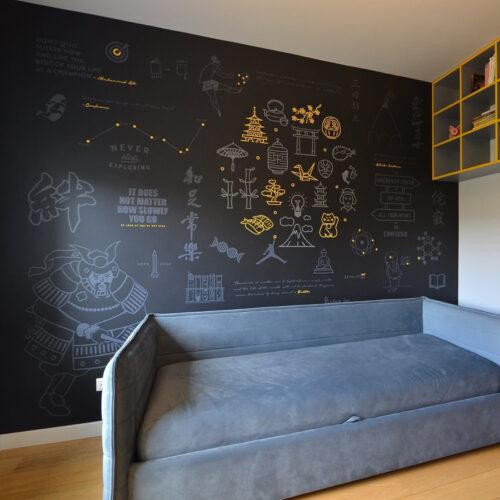 Piešinys vaiko kambaryje